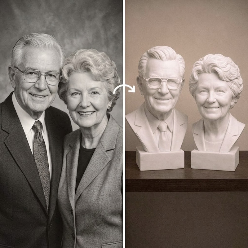 Busto 3D personalizado com foto Escultura 3D Impressão 3d personalizada antiga