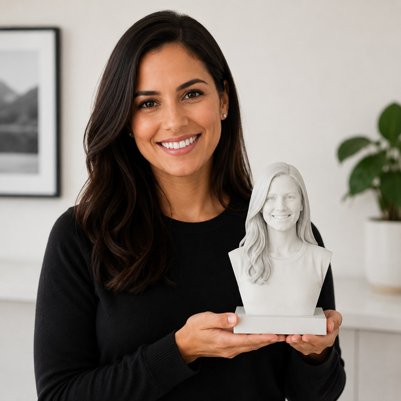 Busto 3D personalizado com foto Escultura 3D Impressão 3d personalizada