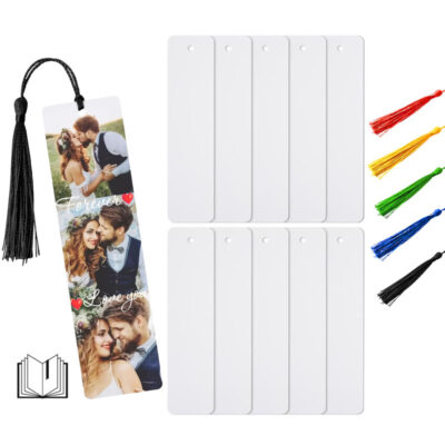 Marcador de Livro para Sublimação em Alumínio Branco sublimável em ambos os lados para personalizar